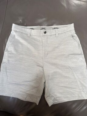 Callaway Men's Heather Light Gray Flat-Front Golf Shorts